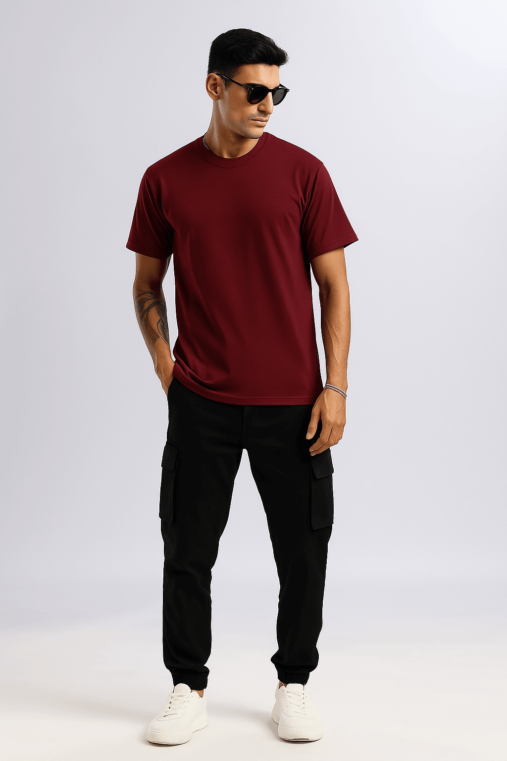 Maroon Oversized T-Shirt - styleflea