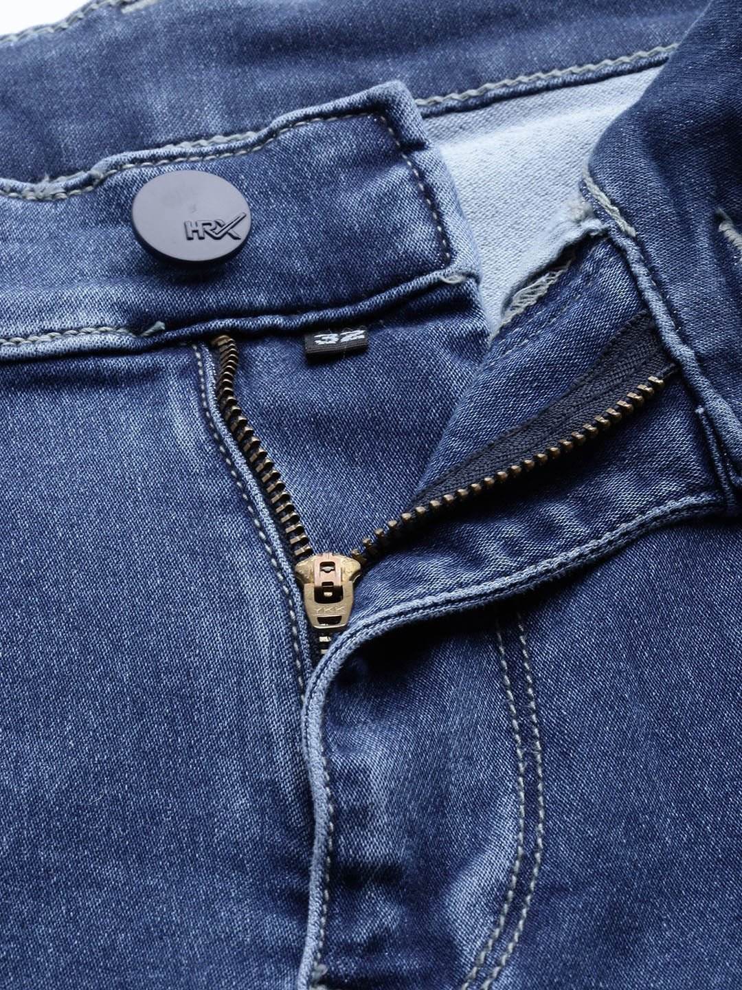 Men Blue Jogger Mid-Rise Clean Look Stretchable Jeans - styleflea