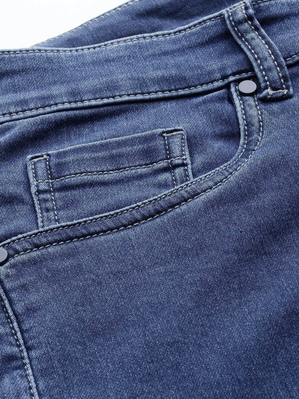 Men Blue Jogger Mid-Rise Clean Look Stretchable Jeans - styleflea