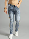 Men Blue Skinny Fit Mid-Rise Clean Look Stretchable Jeans - styleflea
