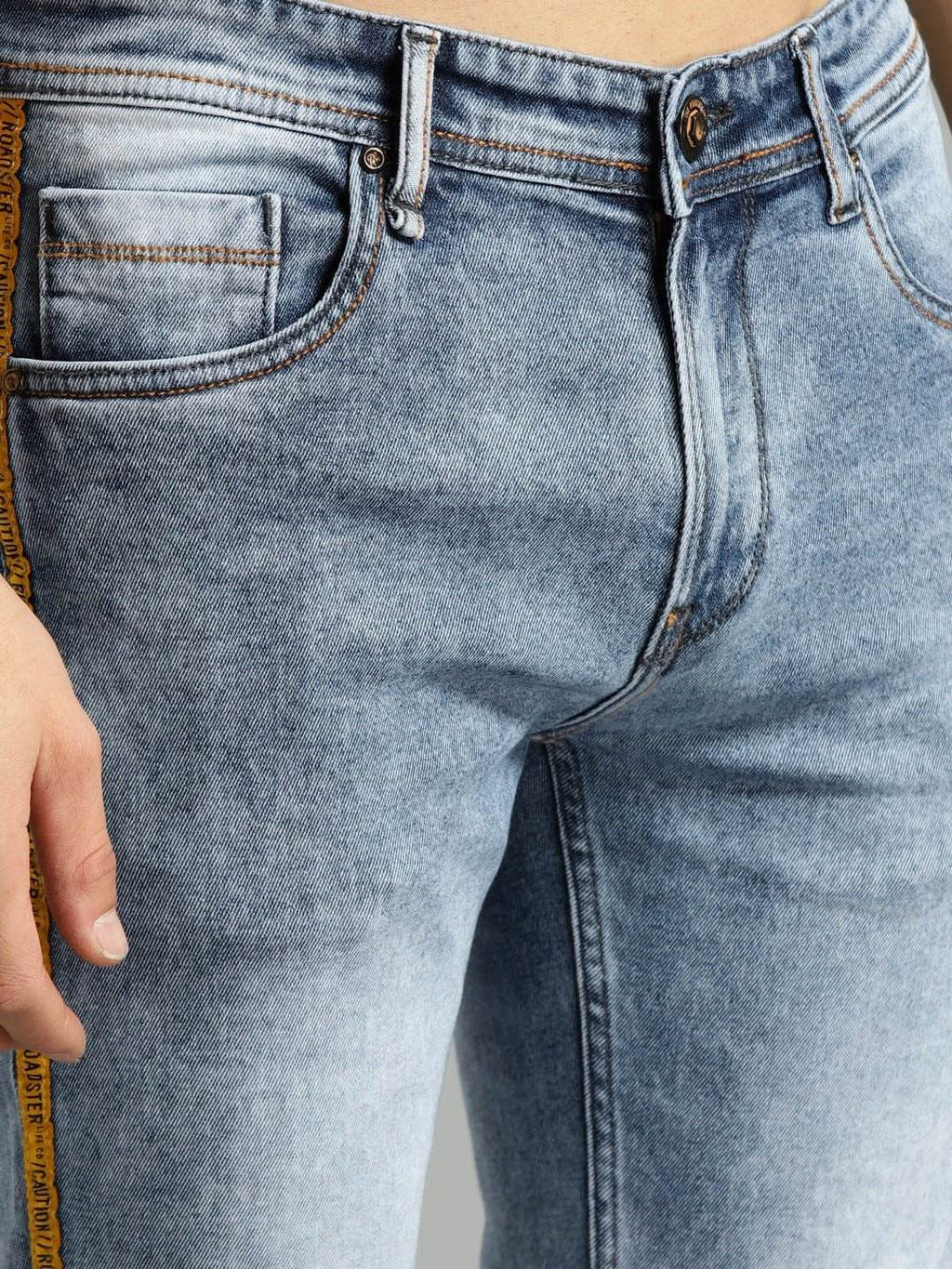 Men Blue Skinny Fit Mid-Rise Clean Look Stretchable Jeans - styleflea