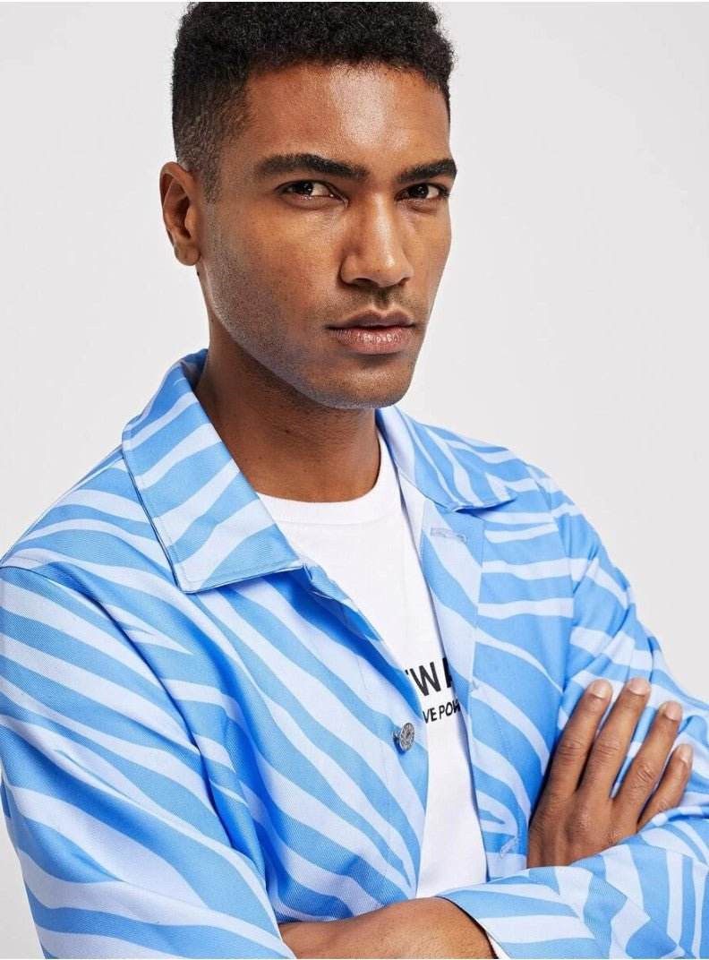 Men Button Front Collar Jacket - styleflea