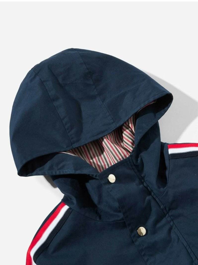 Men Button & Pocket Up Hoodie Striped Coat - styleflea