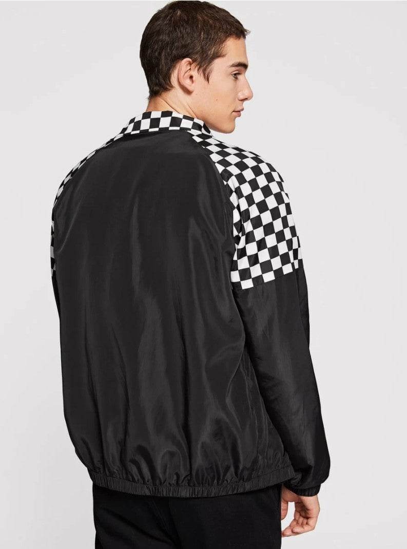 Men Cut-and-sew Raglan Sleeve Windbreaker Jacket - styleflea