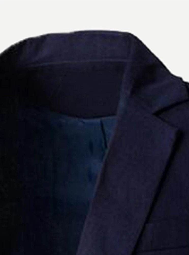 Men Plain Single Button Blazer - styleflea