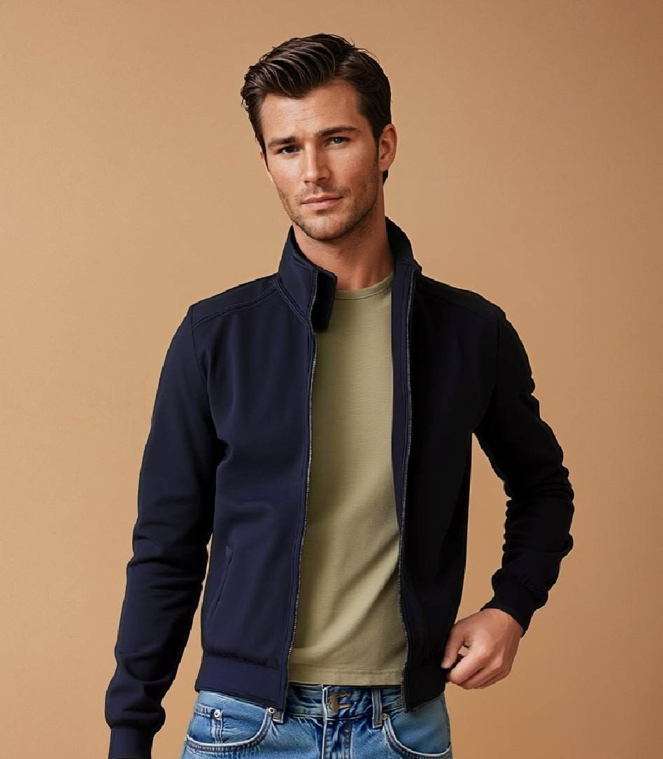 Men Solid Contrast Lined Jacket - styleflea