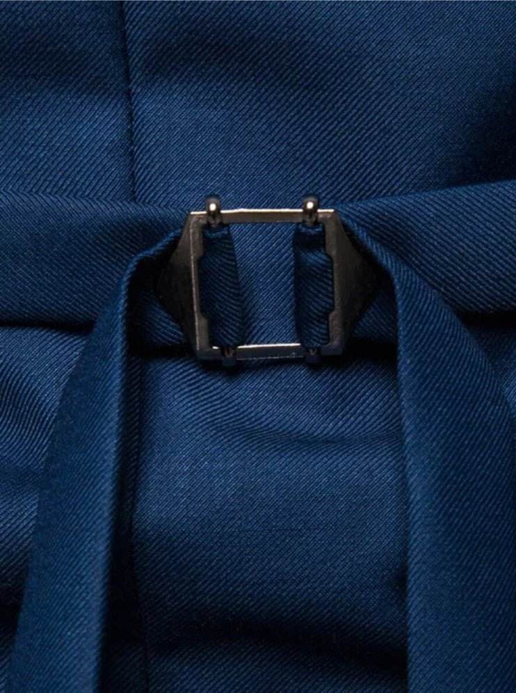 Men Solid Double Breasted Pointed Hem (ONLY VEST/NO SHIRT & TIE ) - styleflea