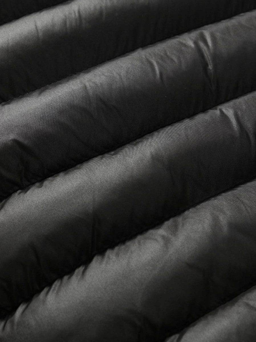 Men Solid Stand Neck Padded Coat - styleflea