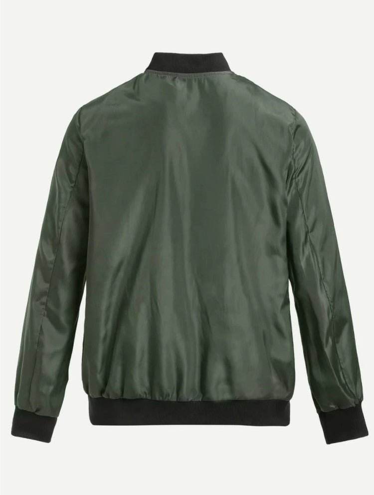 Men Striped Bomber Jacket - styleflea