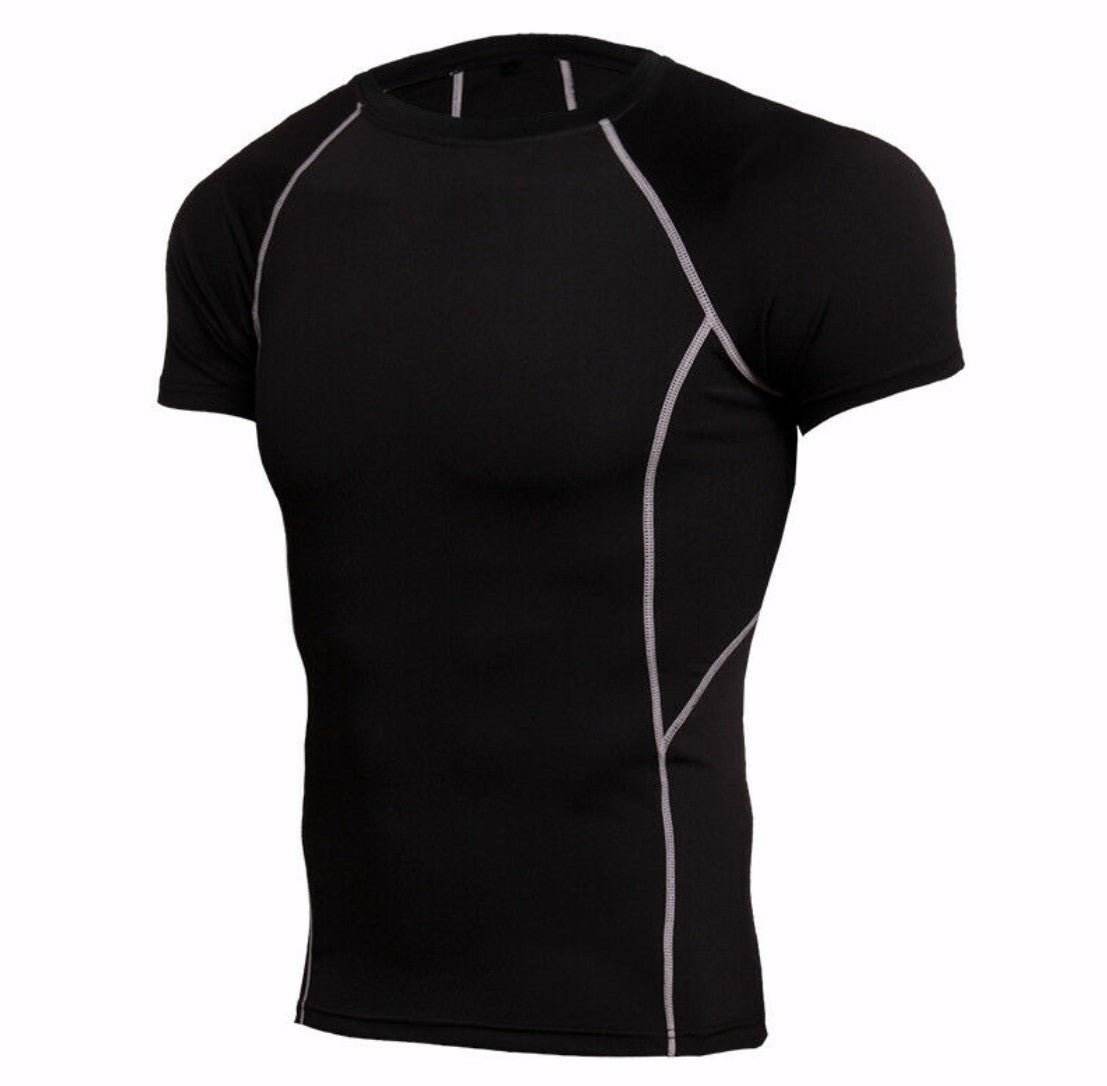 Men Workout Gym T-shirts High Elastic Quick Dry Running Set - styleflea