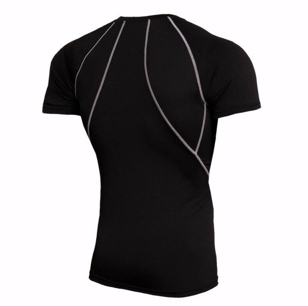 Men Workout Gym T-shirts High Elastic Quick Dry Running Set - styleflea