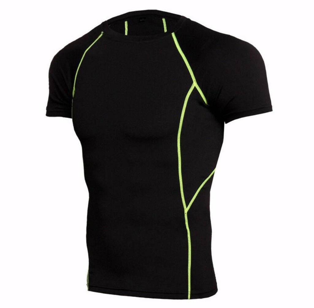 Men Workout Gym T-shirts High Elastic Quick Dry Running Set - styleflea