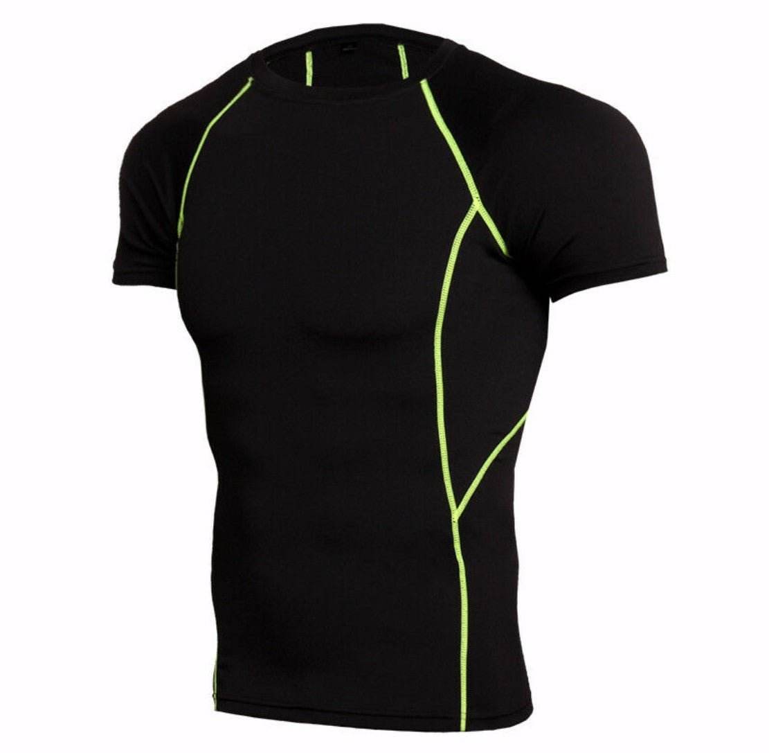 Men Workout Gym T-shirts High Elastic Quick Dry Running Set - styleflea