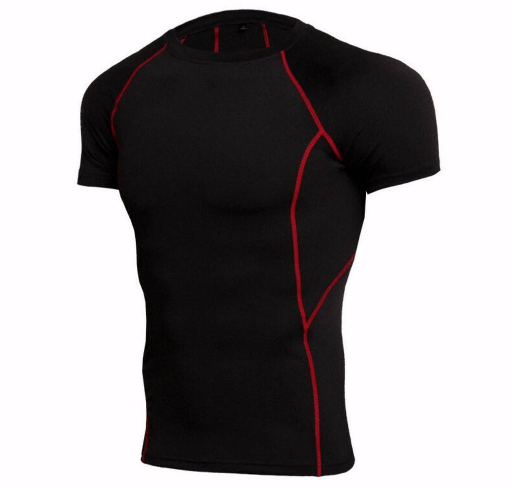 Men Workout Gym T-shirts High Elastic Quick Dry Running Set - styleflea