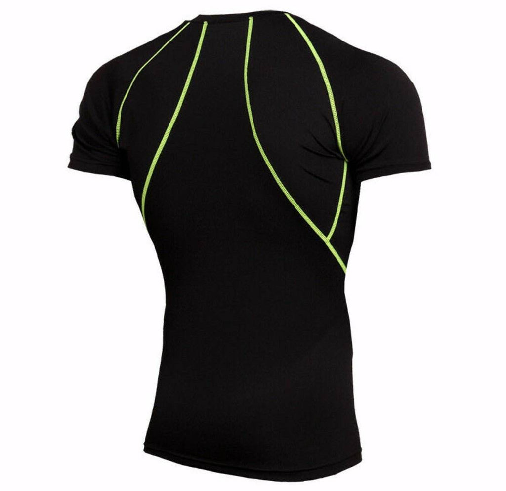 Men Workout Gym T-shirts High Elastic Quick Dry Running Set - styleflea