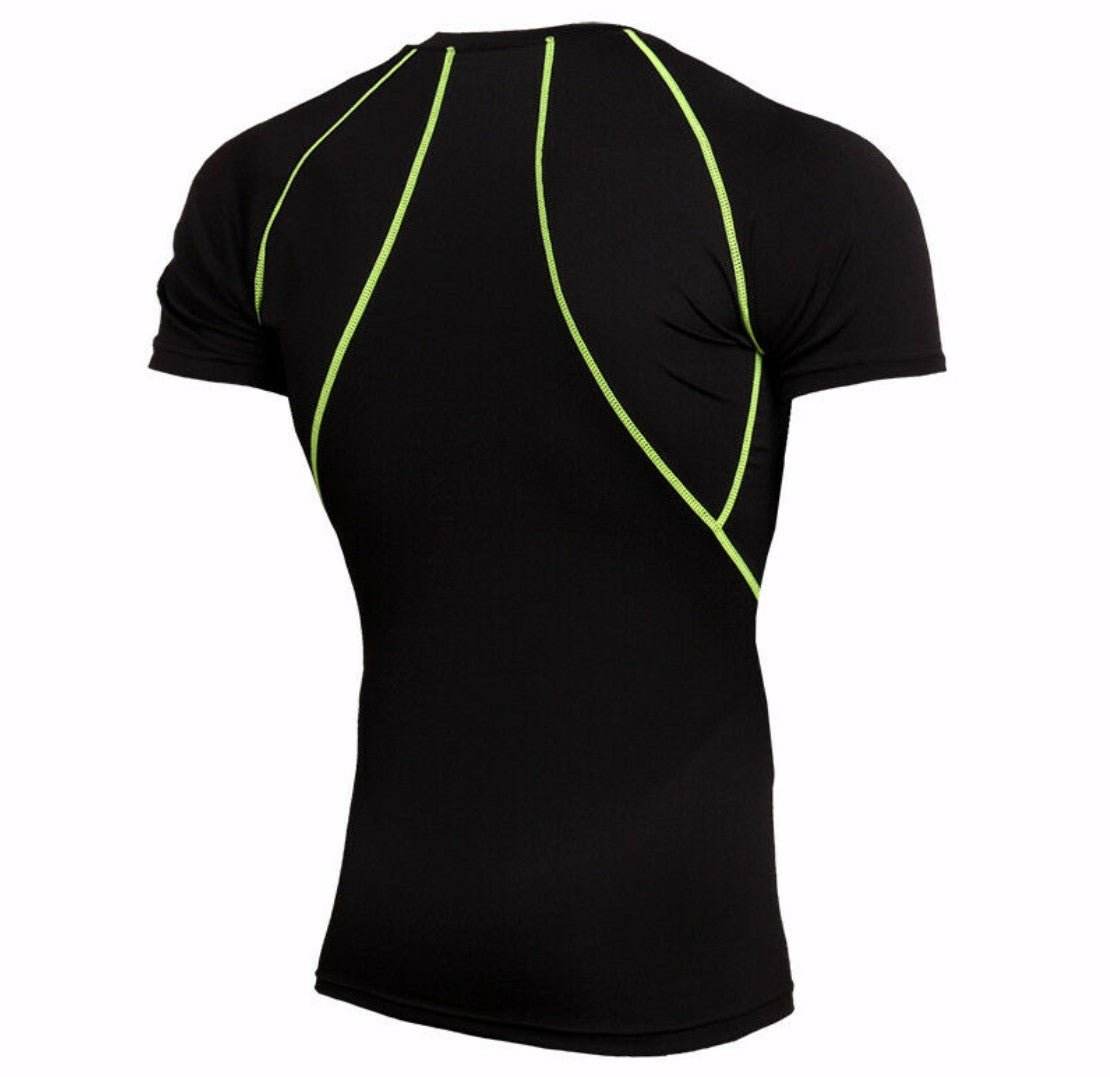 Men Workout Gym T-shirts High Elastic Quick Dry Running Set - styleflea