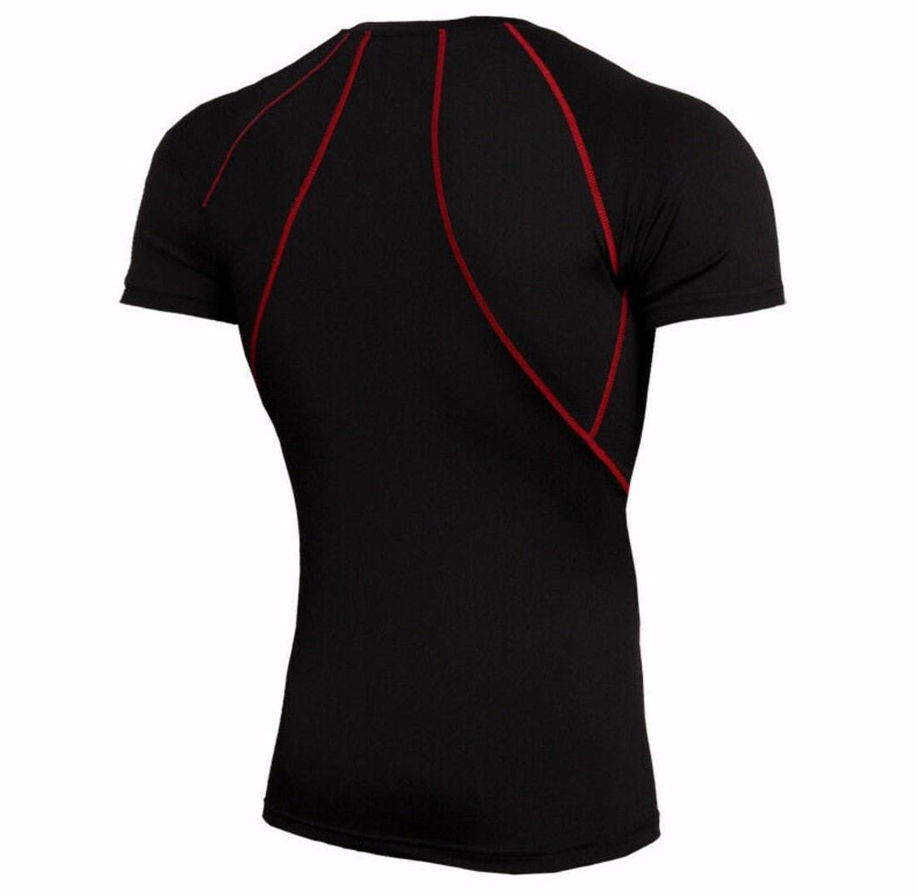 Men Workout Gym T-shirts High Elastic Quick Dry Running Set - styleflea