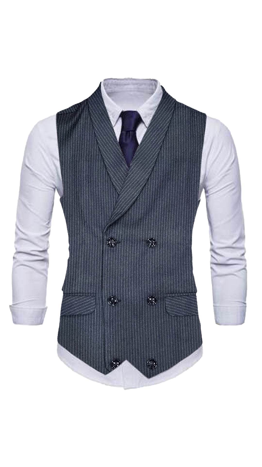 Charcoal Regular Formal Waistcoat - styleflea