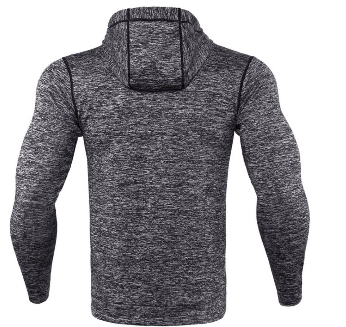 Men’s Hooded High-Neck Zip-Front Jacket - styleflea