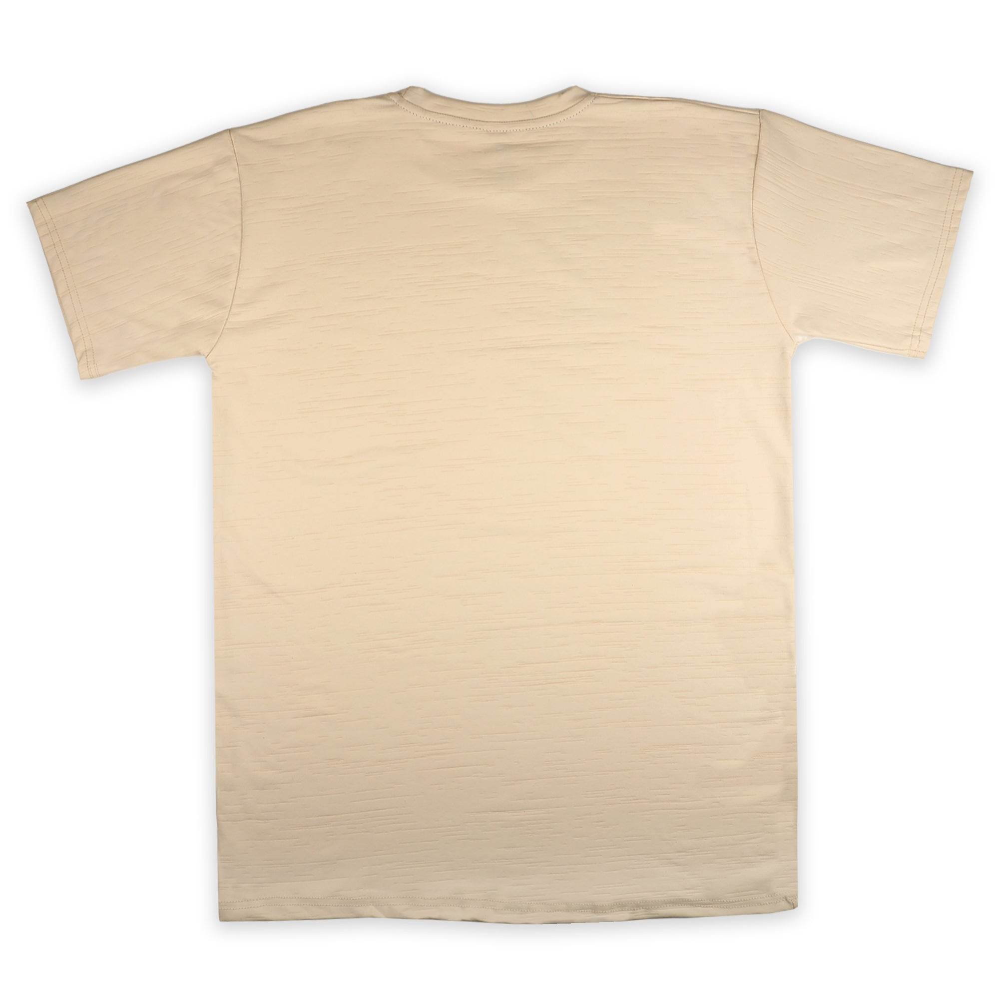Beige Ribbed T-Shirt – Ultra Stretch Edition - styleflea
