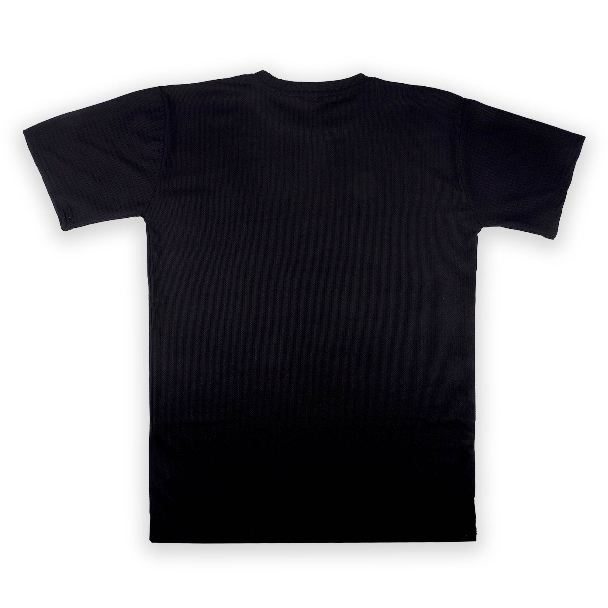 Black Ribbed T-Shirt - Ultra Stretch Edition - styleflea