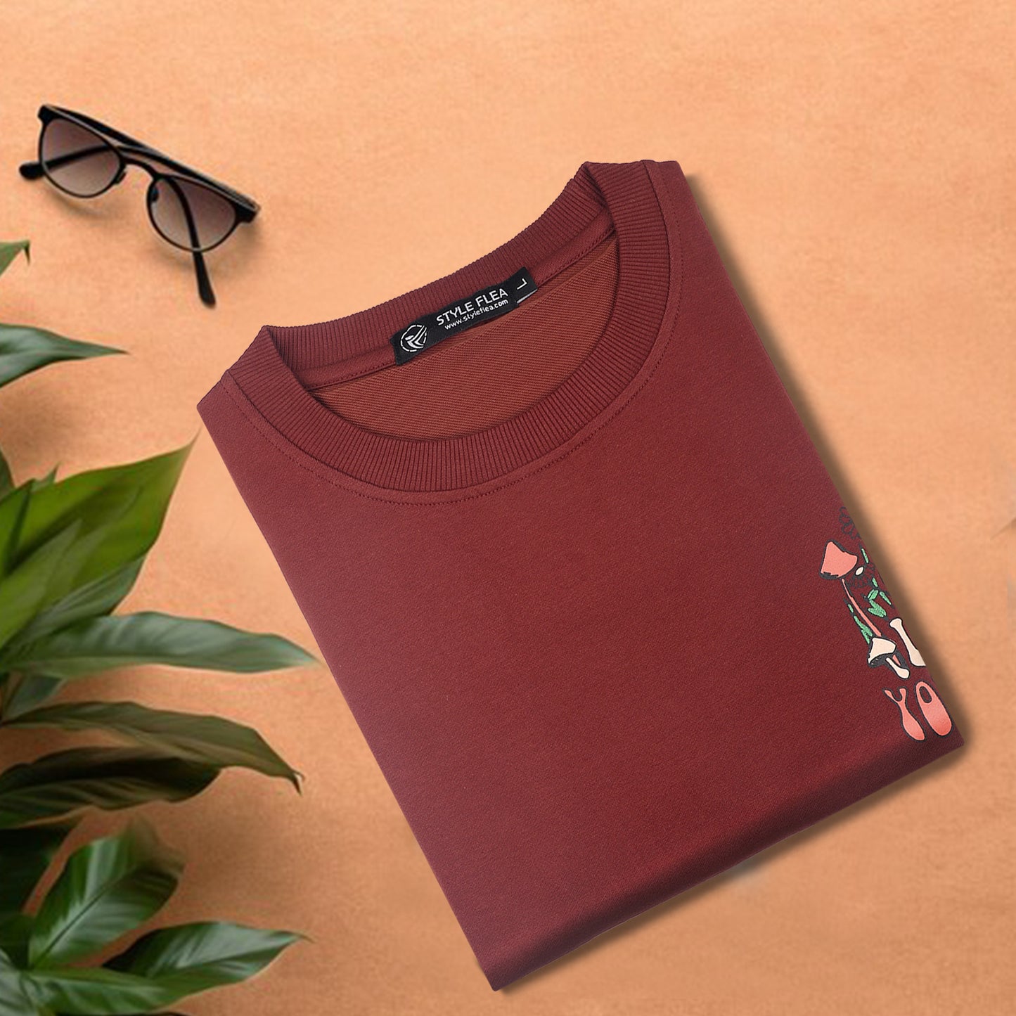 Love Yourself Drop Shoulder T-Shirt – Burgundy