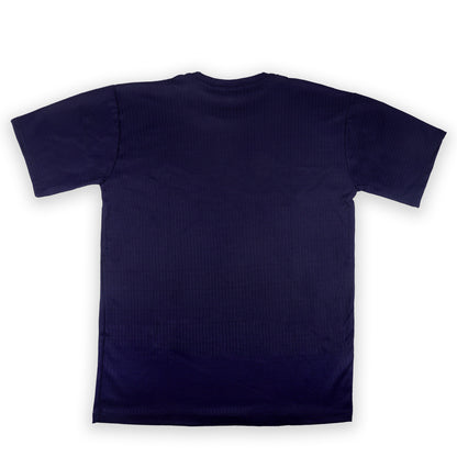 Dark Blue Ribbed T-Shirt – Ultra Stretch Edition