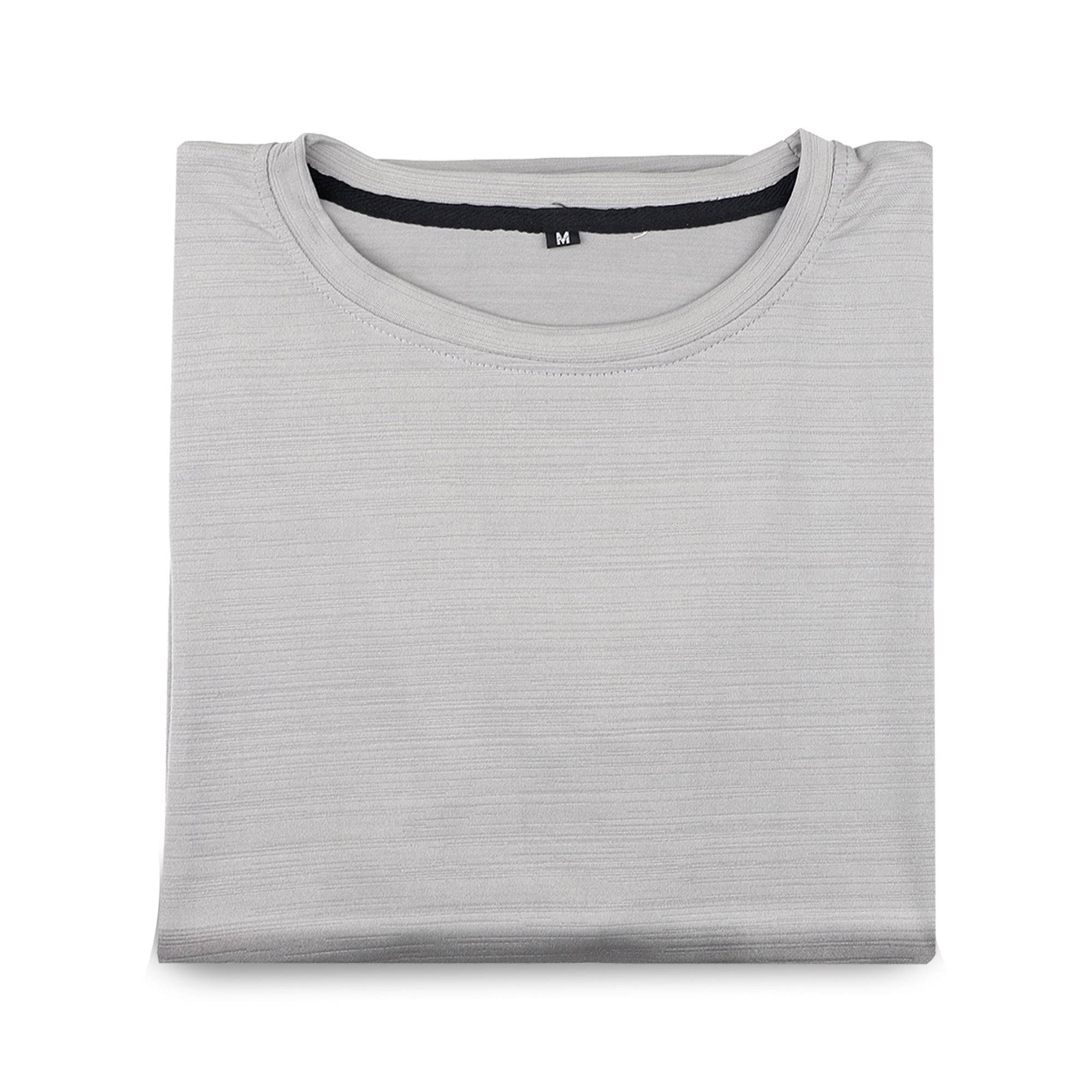 Gray Ribbed T-Shirt – Ultra Stretch Edition - styleflea