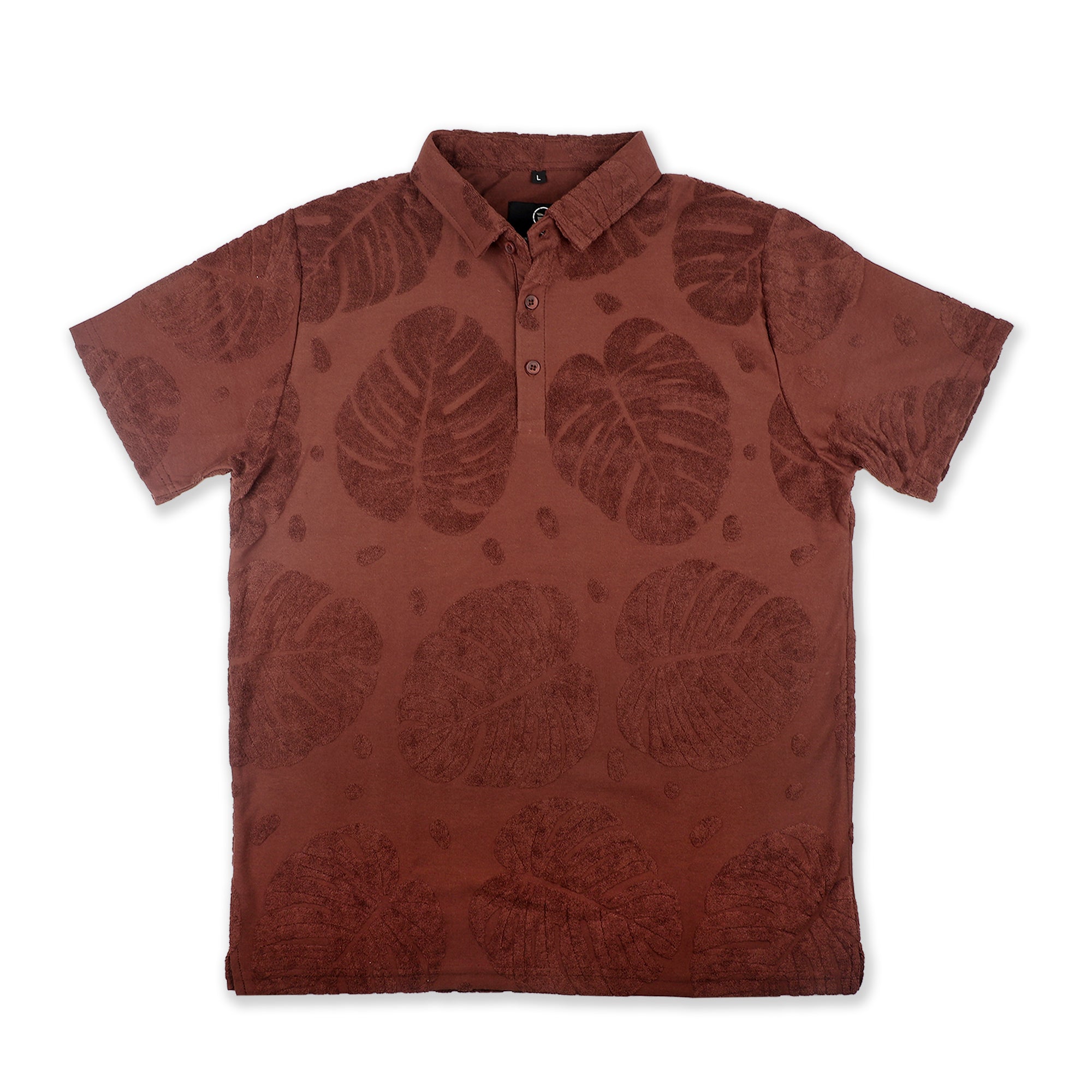 Maroon Textured Polo