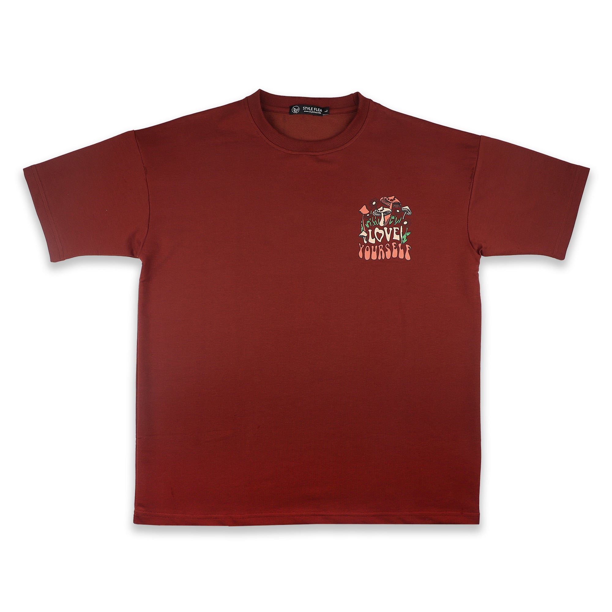 Love Yourself Burgundy Oversized T-Shirt