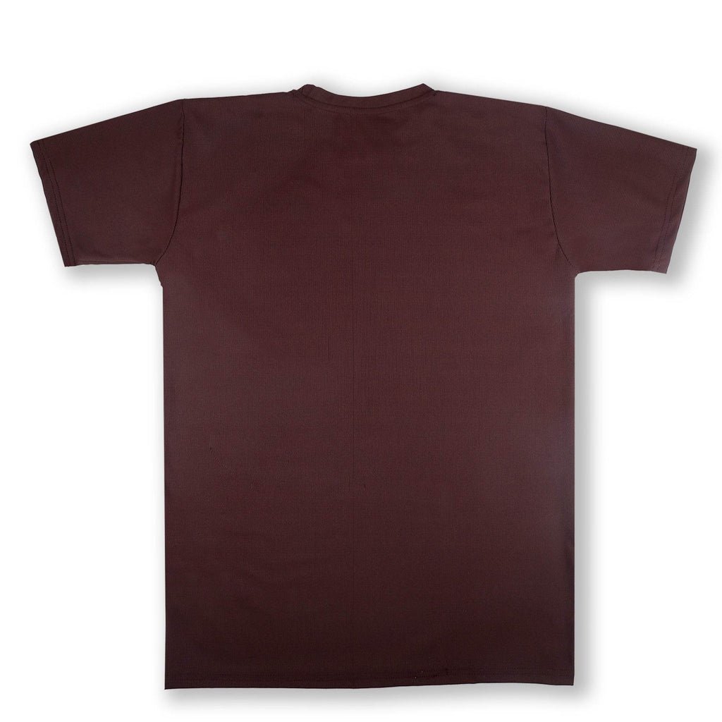 Maroon Ribbed T-Shirt – Ultra Stretch Edition - styleflea