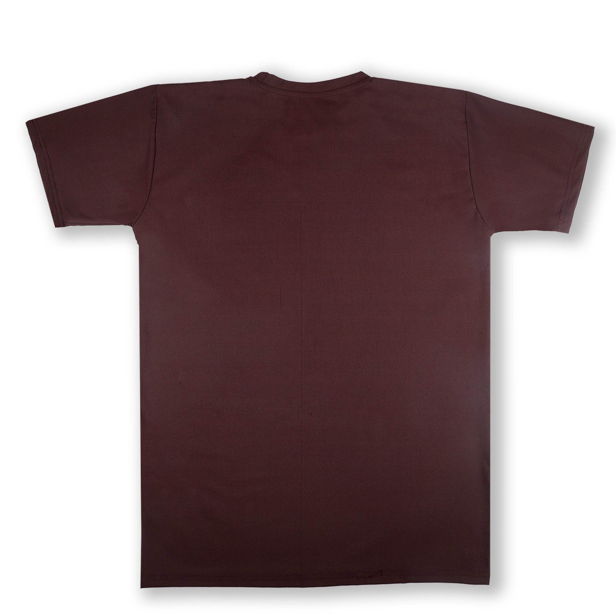Maroon Ribbed T-Shirt – Ultra Stretch Edition - styleflea