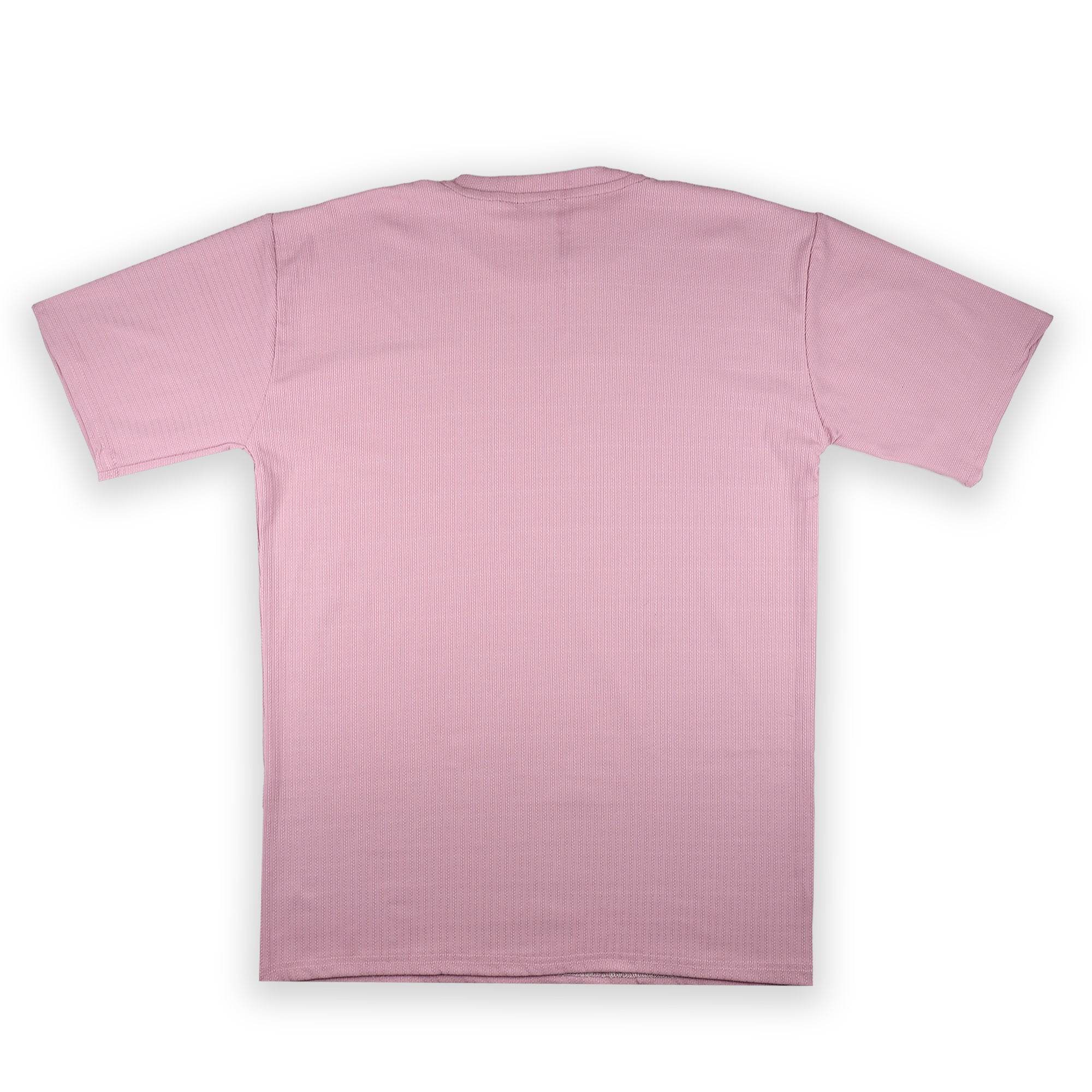 Pink Ribbed T-Shirt - Ultra Stretch Edition - styleflea