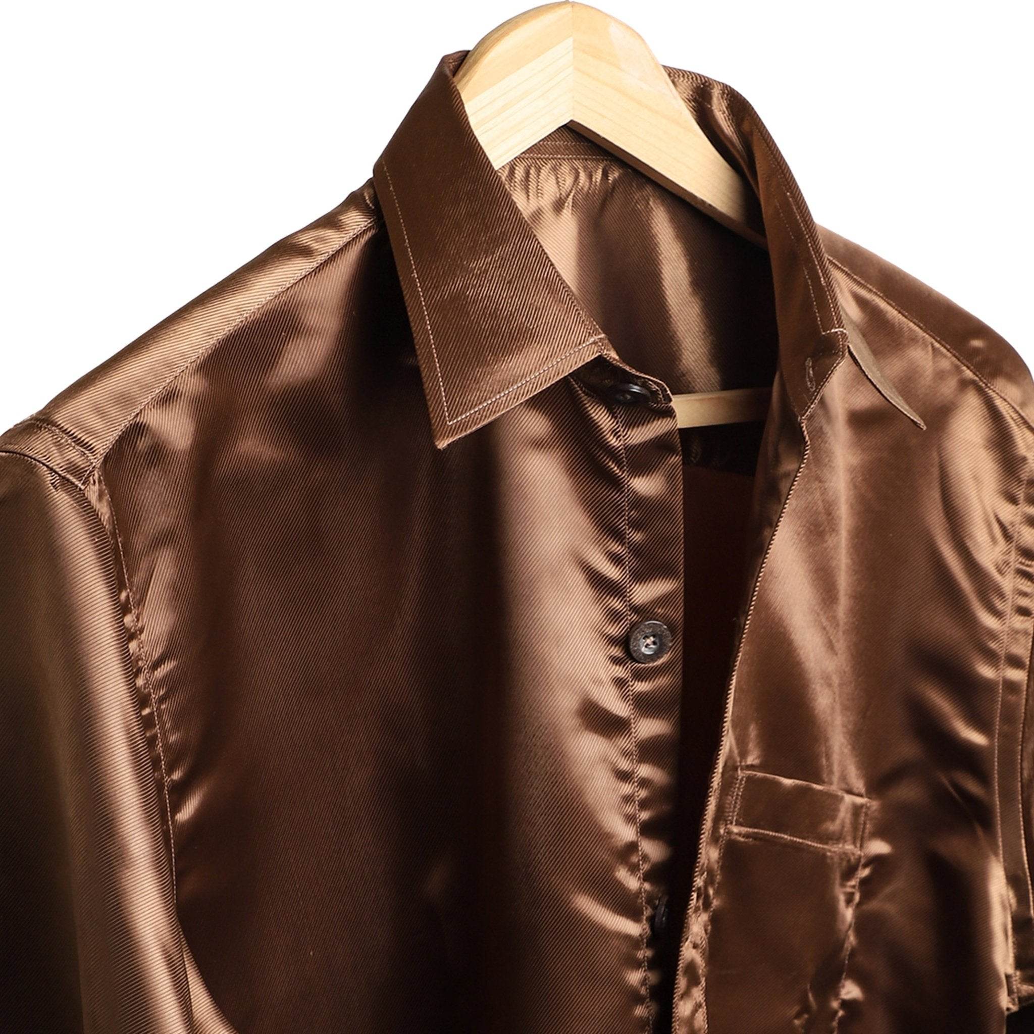 Midnight Whisper Satin Shirt - styleflea