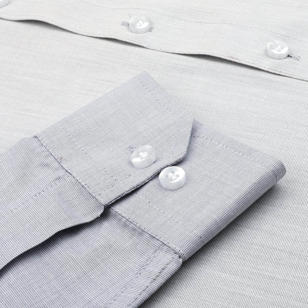 Minimalist Grey Cotton Shirt - styleflea