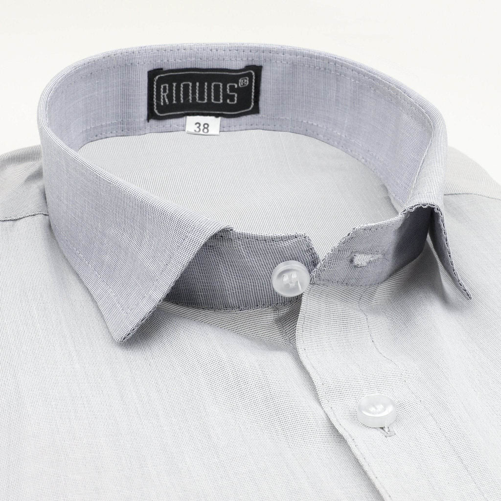 Minimalist Grey Cotton Shirt - styleflea