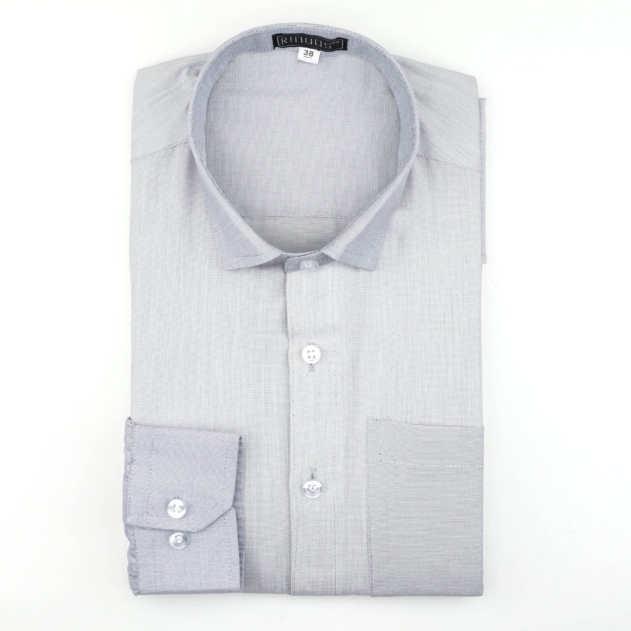 Minimalist Grey Cotton Shirt - styleflea