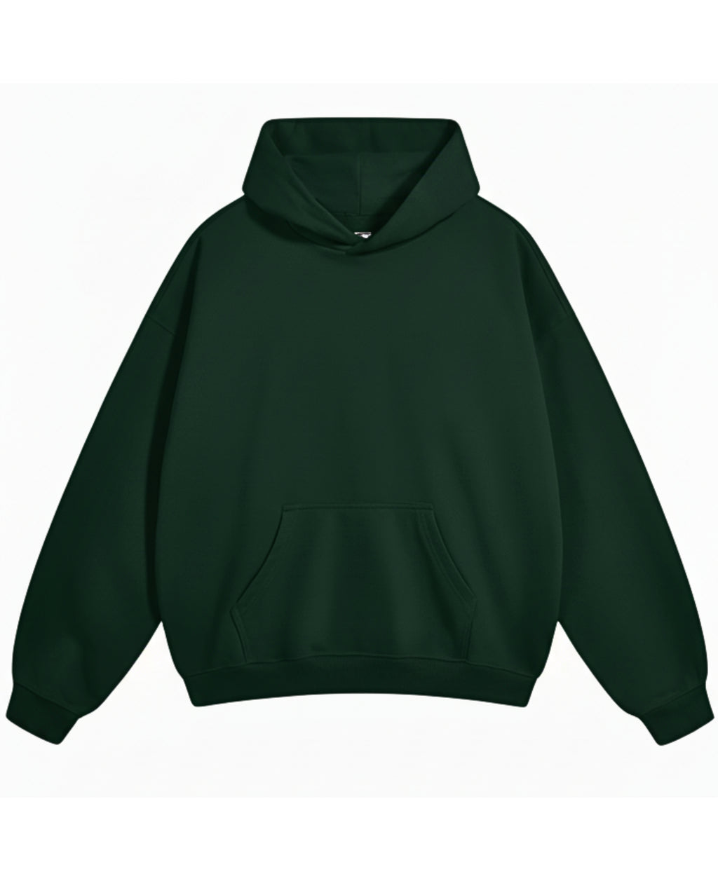 Bottle Green Oversized Hoodie Front Design