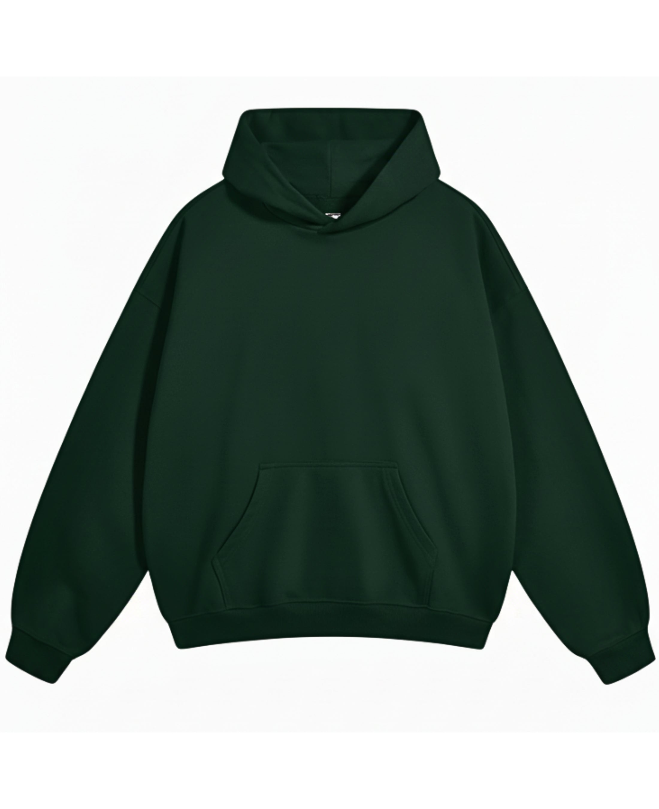 Bottle Green Oversized Hoodie Front Design