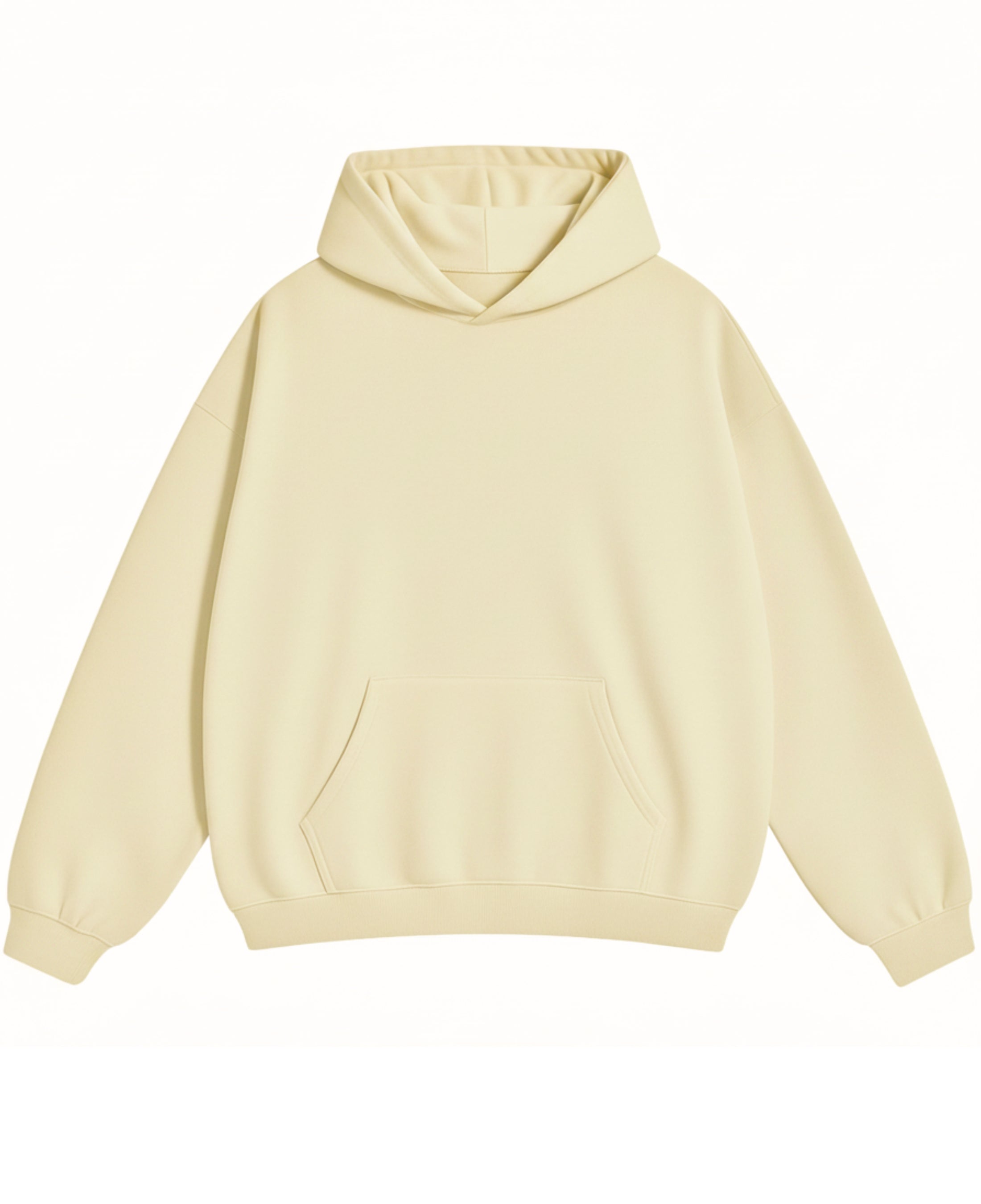 Cream Oversized Hoodie Front Design