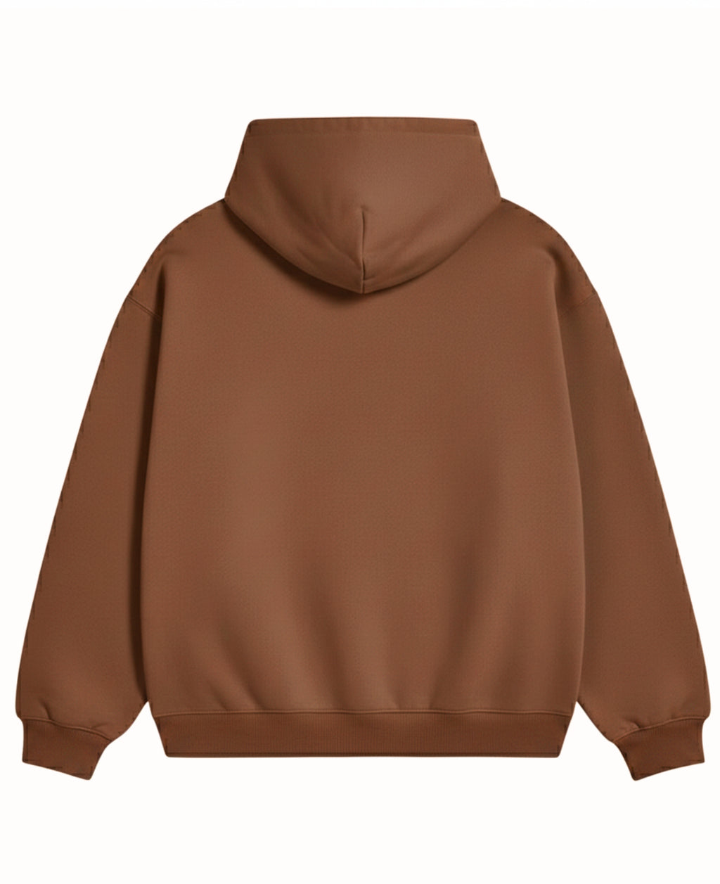 Mocha Brown Oversized Hoodie Back Design