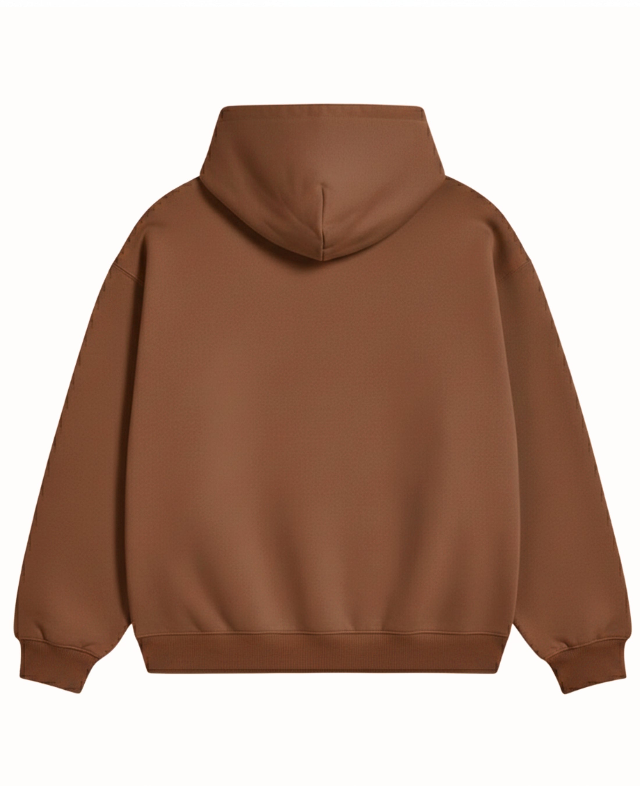 Mocha Brown Oversized Hoodie Back Design