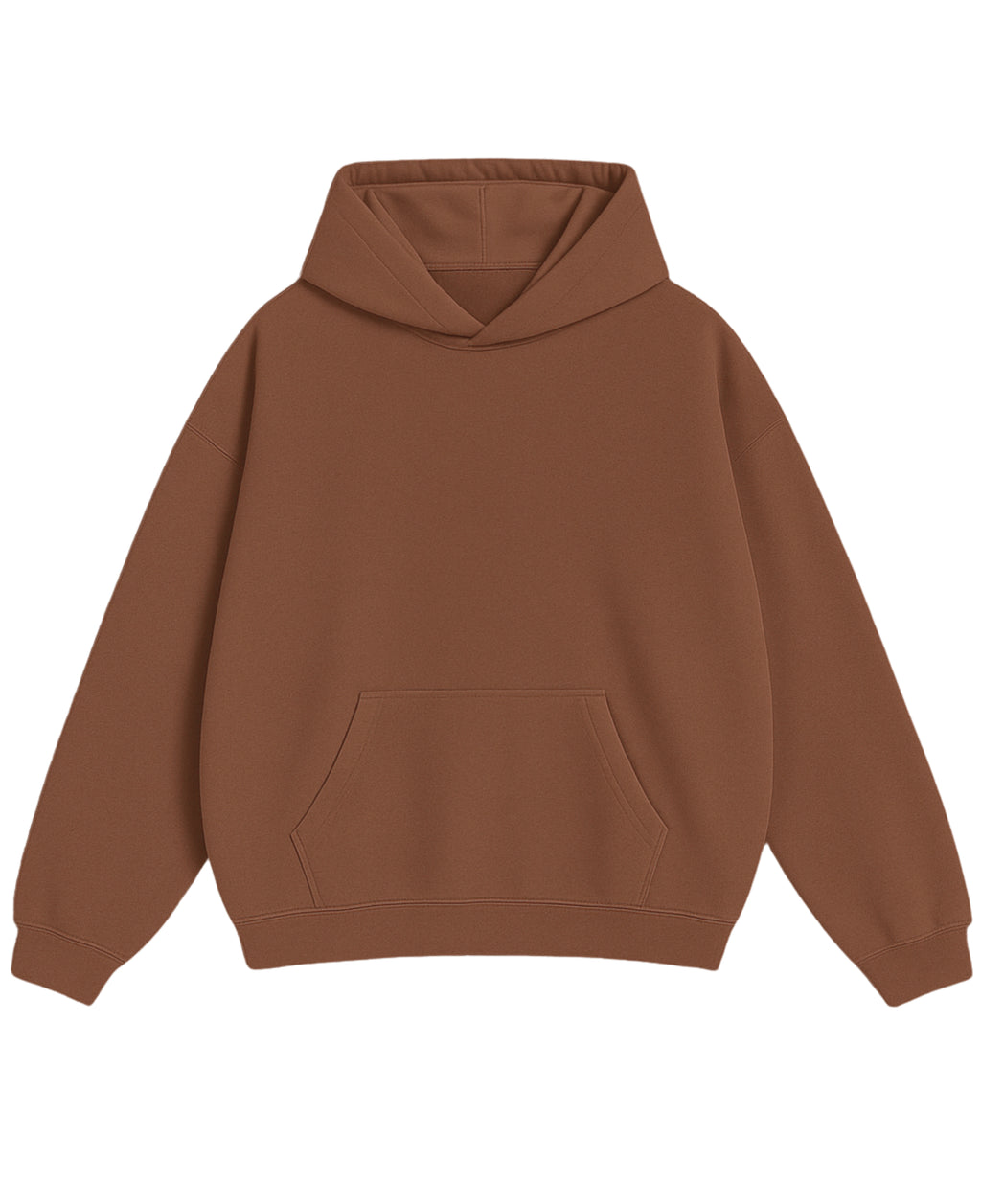 Mocha Brown Oversized Hoodie Front Design