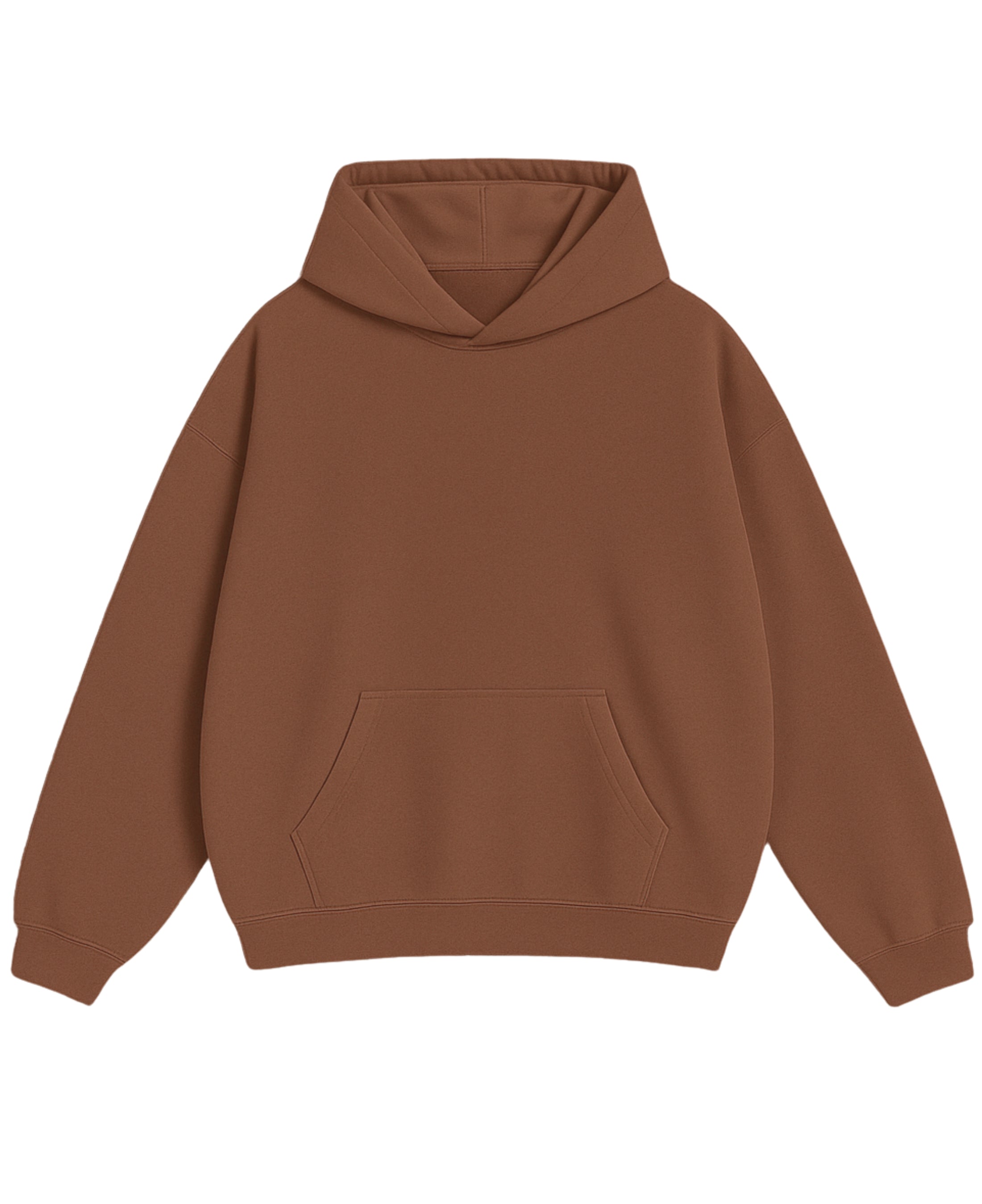 Mocha Brown Oversized Hoodie Front Design