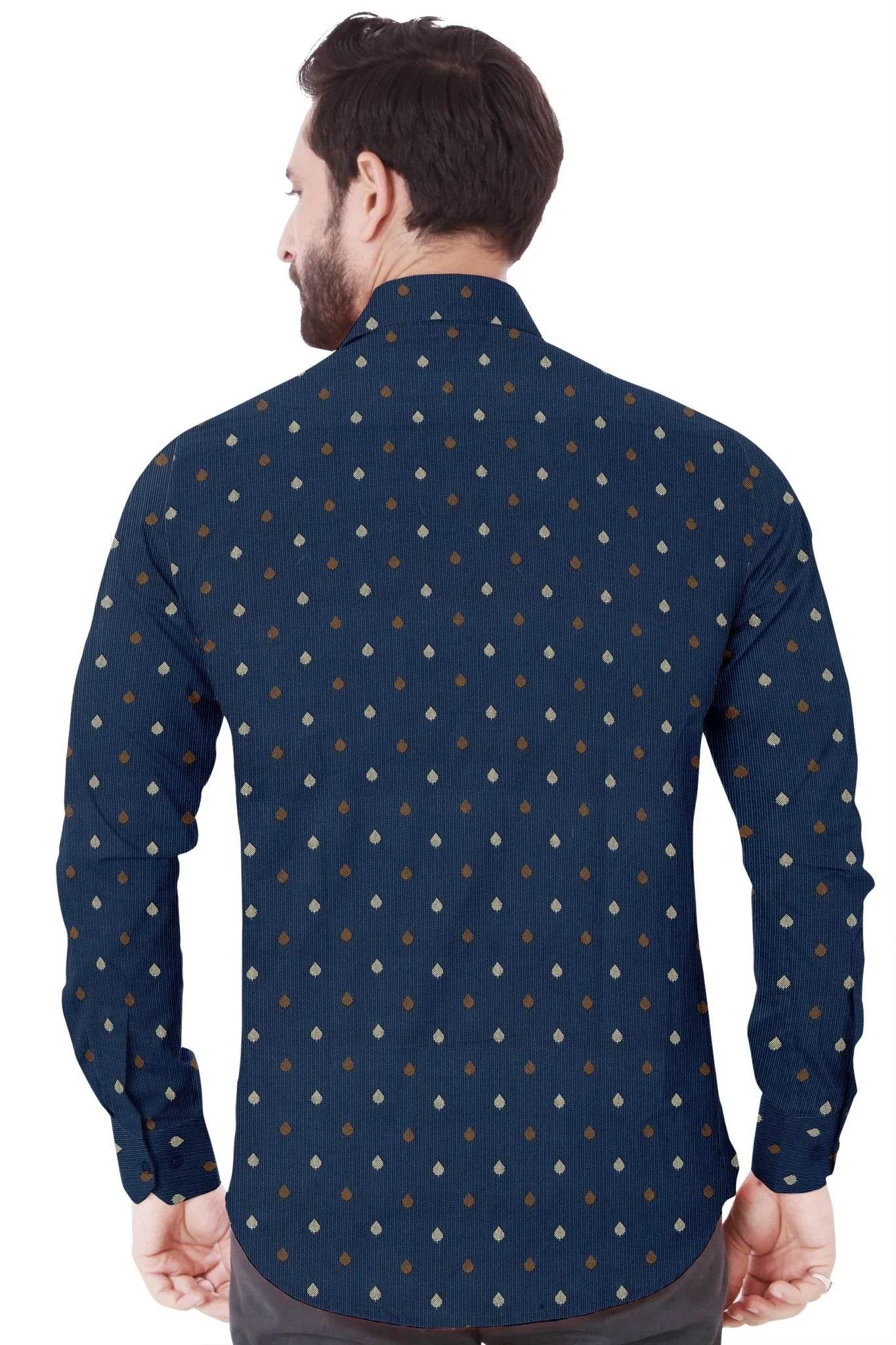 Navy Classic Cotton Shirt - styleflea