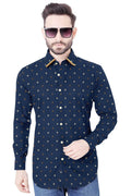 Navy Classic Cotton Shirt - styleflea