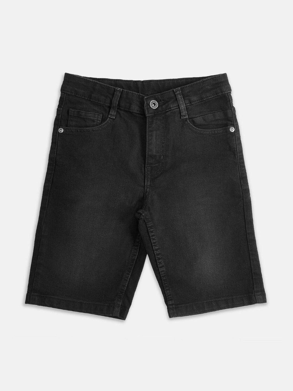 Black Denim Shorts - styleflea