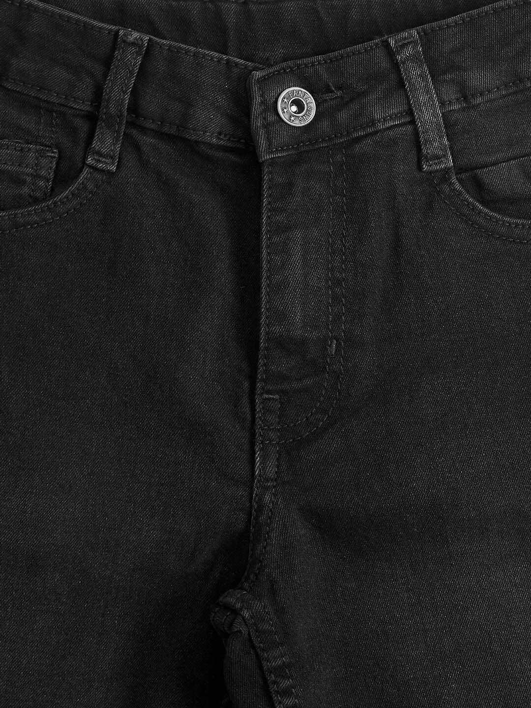 Black Denim Shorts - styleflea