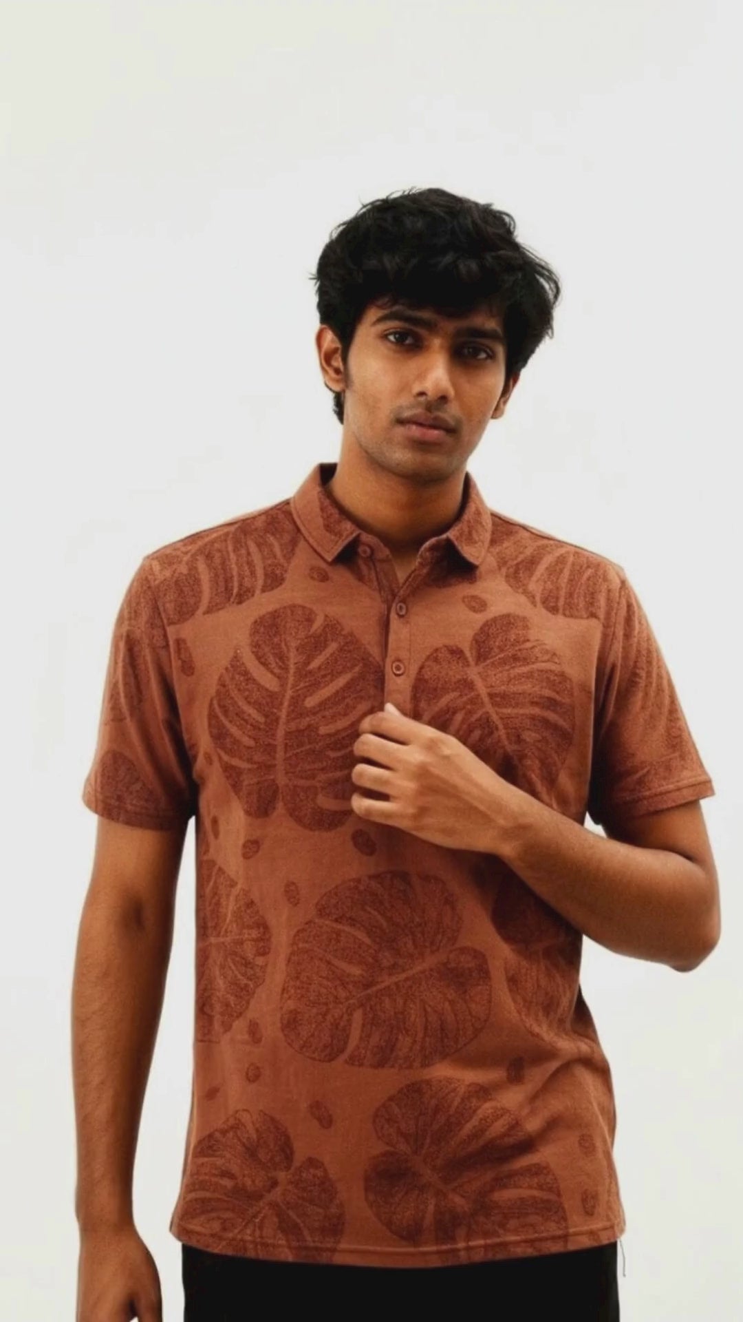 Maroon Textured Polo