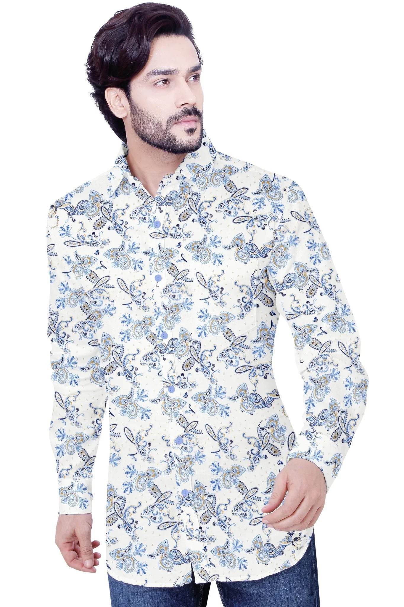 Classic Floral Cotton Shirt Men's Shirt - styleflea